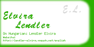 elvira lendler business card